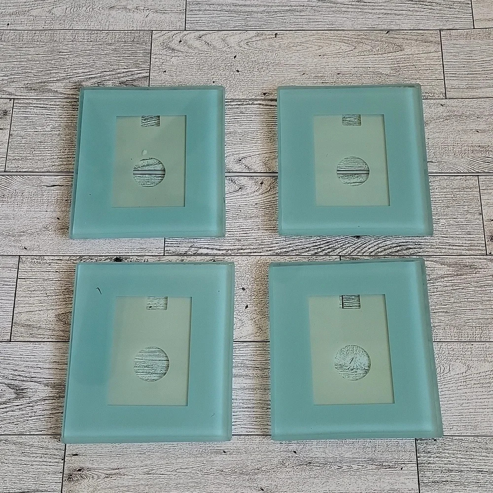 Glass Photoframe Coaster Set of 4